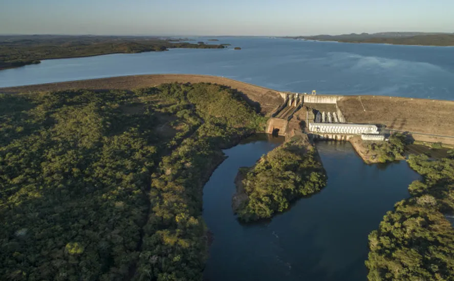 hydroelectric dam landscape